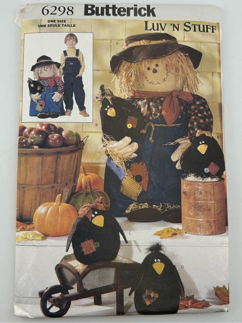 🪡 Butterick Porch Scarecrow and Crows Sewing Pattern 6298